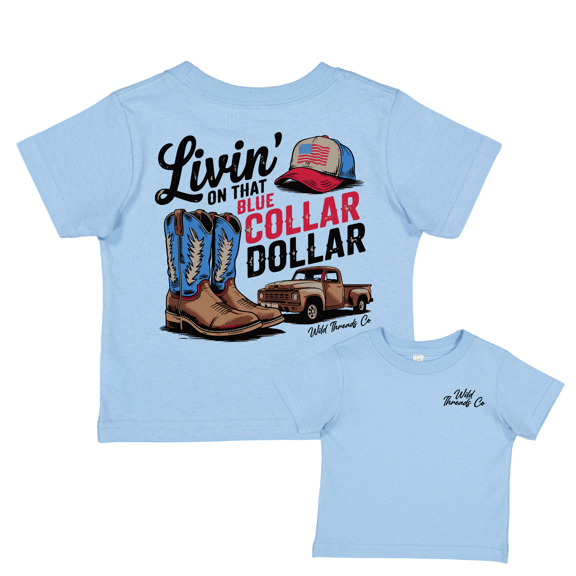 Blue Collar Dollar Tee – Wild Threads Co