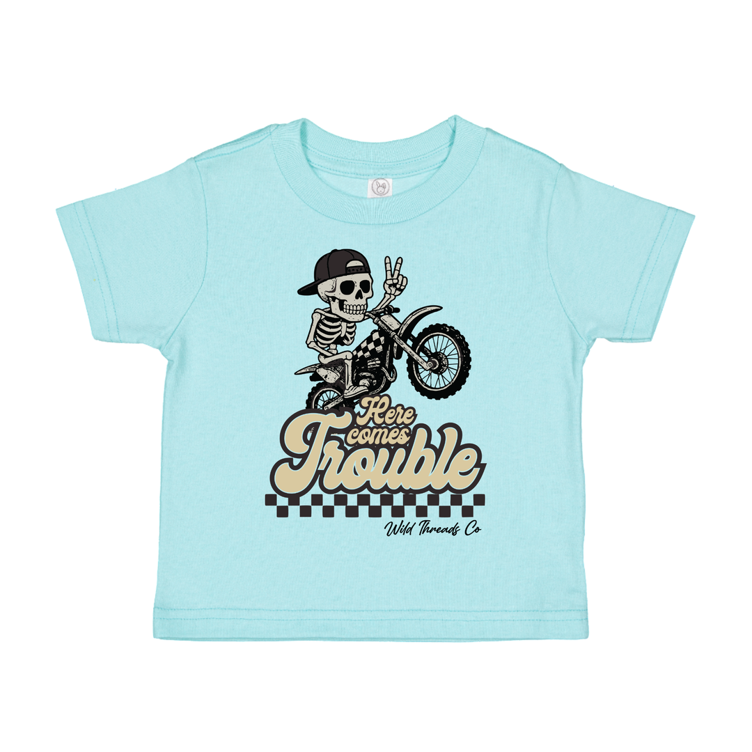Here Comes Trouble Tee (Front)