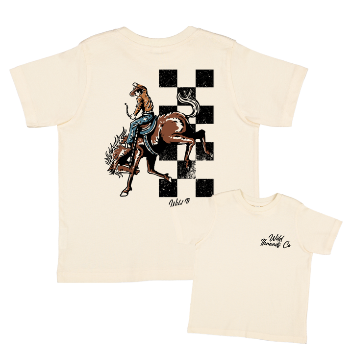 Checkered Rodeo Cowboy Tee
