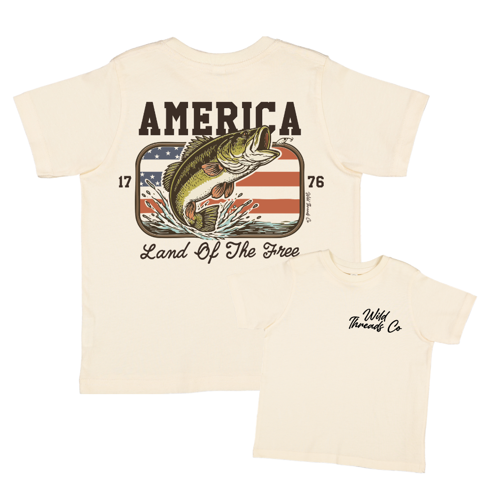 FREE Fishing Land Of The Free Tee *Add Any Additional Item To Cart To Unlock FREE Price*