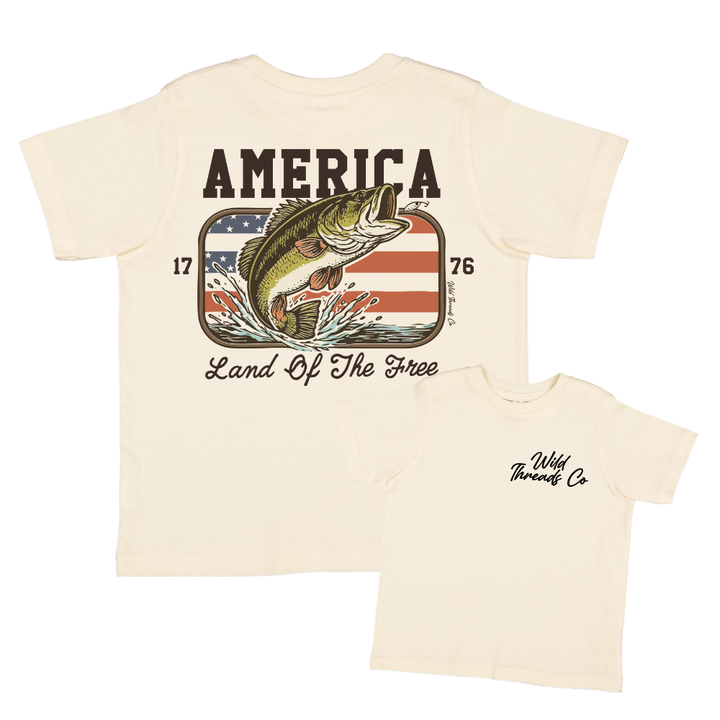 FREE Fishing Land Of The Free Tee *Add Any Additional Item To Cart To Unlock FREE Price*