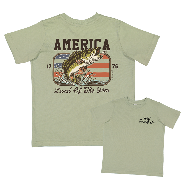FREE Fishing Land Of The Free Tee *Add Any Additional Item To Cart To Unlock FREE Price*