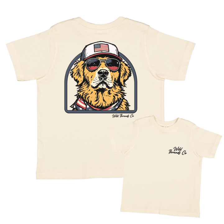 FREE Golden Retriever Patriotic Tee *Add Any Additional Item To Cart To Unlock FREE Price*