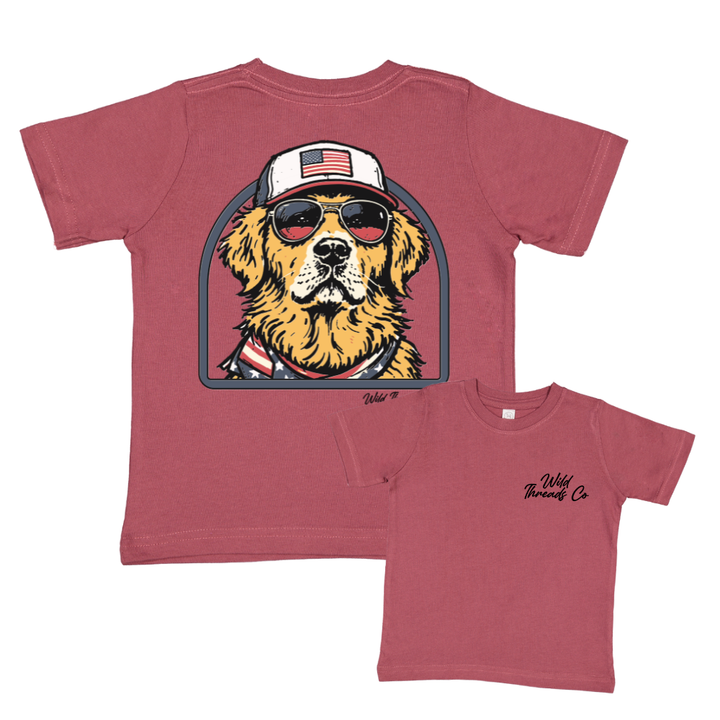 FREE Golden Retriever Patriotic Tee *Add Any Additional Item To Cart To Unlock FREE Price*
