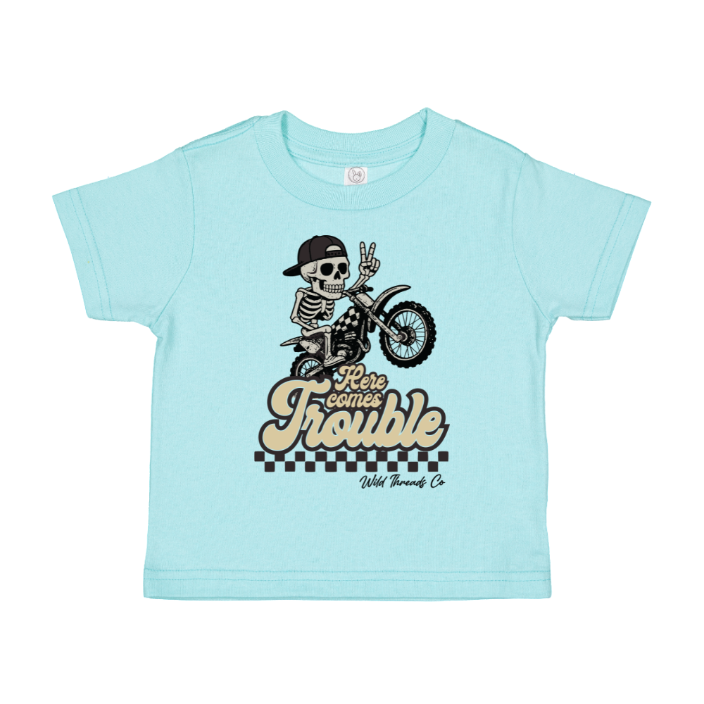 FREE Here Comes Trouble Tee - Front Design *Add Any Additional Item To Cart To Unlock FREE Price*
