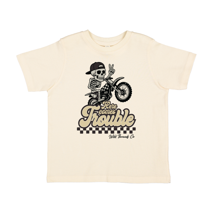 FREE Here Comes Trouble Tee - Front Design *Add Any Additional Item To Cart To Unlock FREE Price*