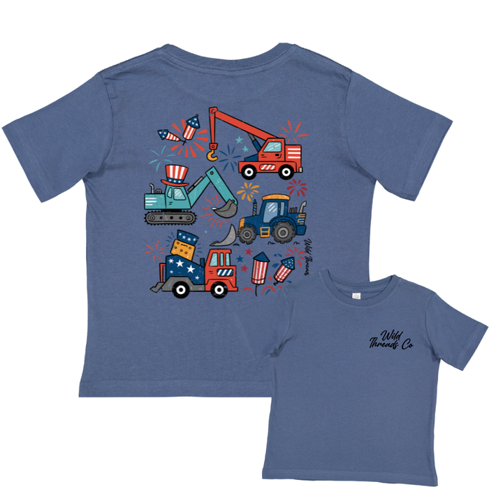 FREE Patriotic Construction Trucks Tee *Add Any Additional Item To Cart To Unlock FREE Price*