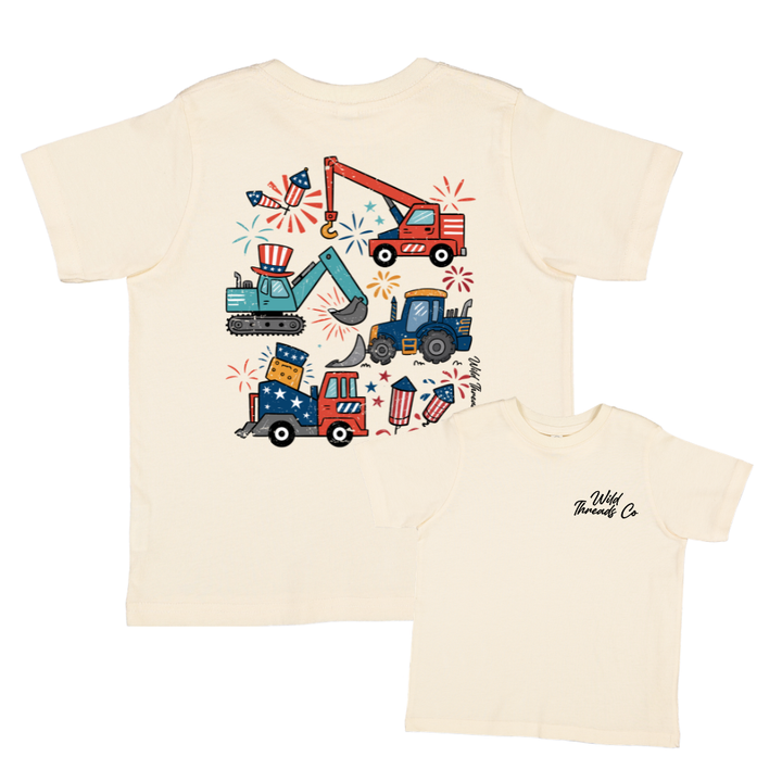 FREE Patriotic Construction Trucks Tee *Add Any Additional Item To Cart To Unlock FREE Price*