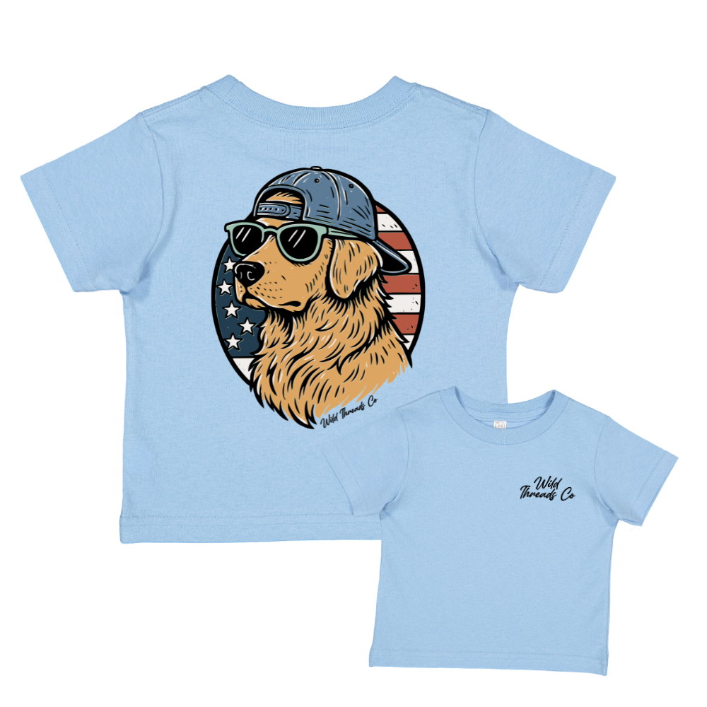 Patriotic Golden Retriever Tee