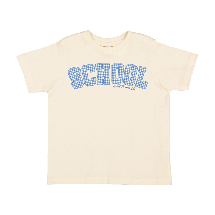 School Blue Gingham Tee