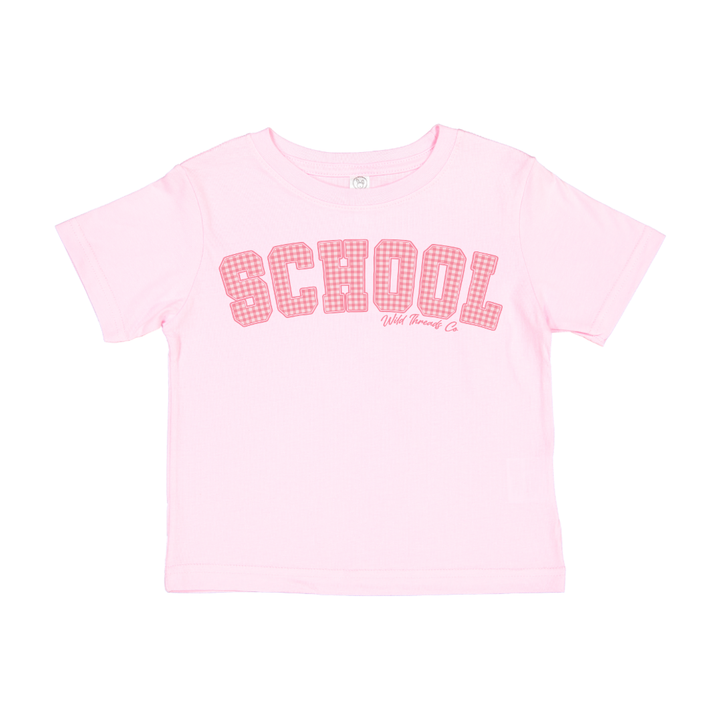 School Pink Gingham Tee