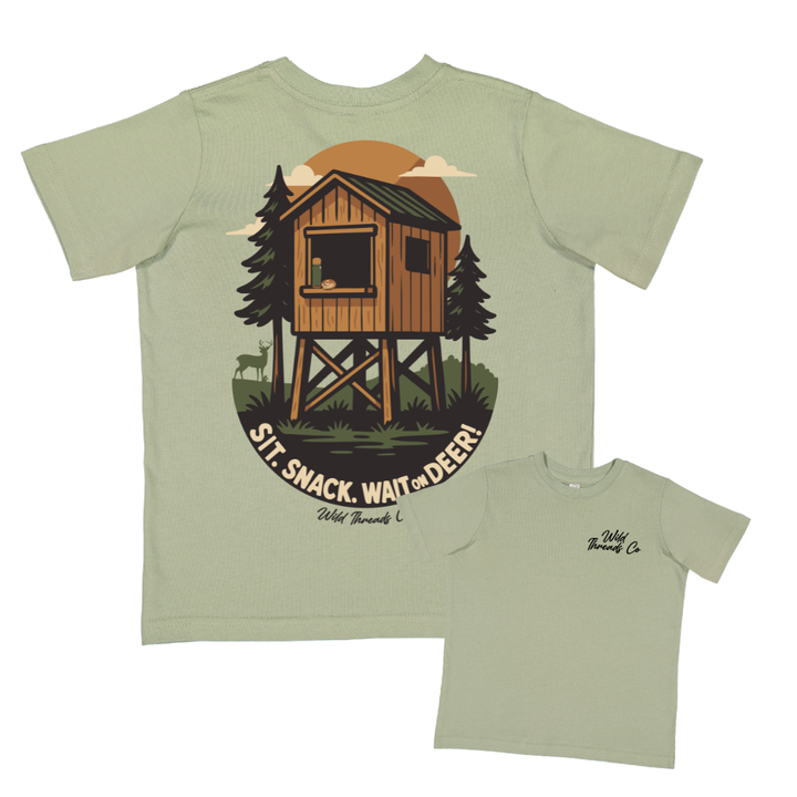 Sit. Snack. Wait on Deer Tee