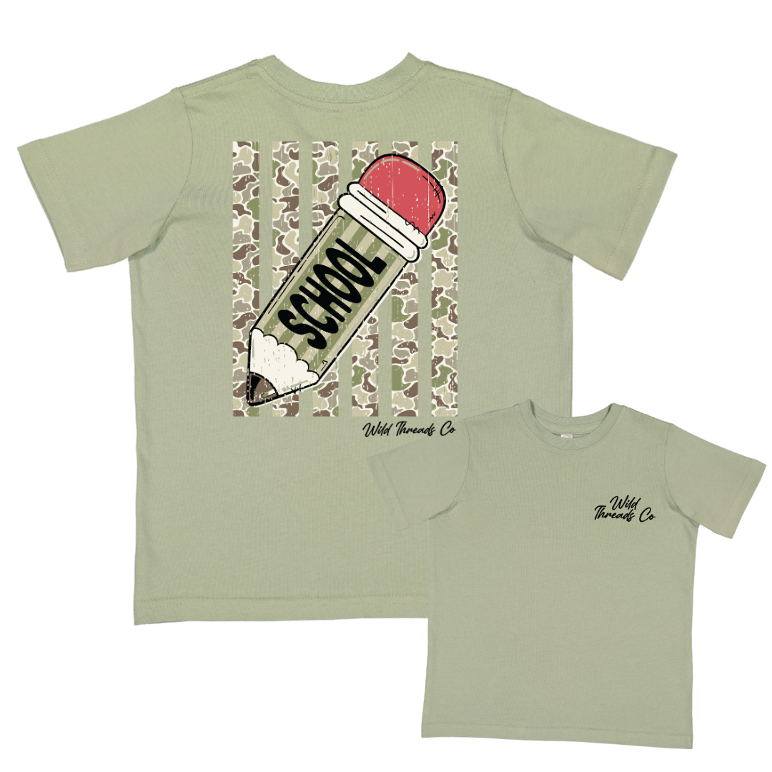 Striped Camo Pencil Tee
