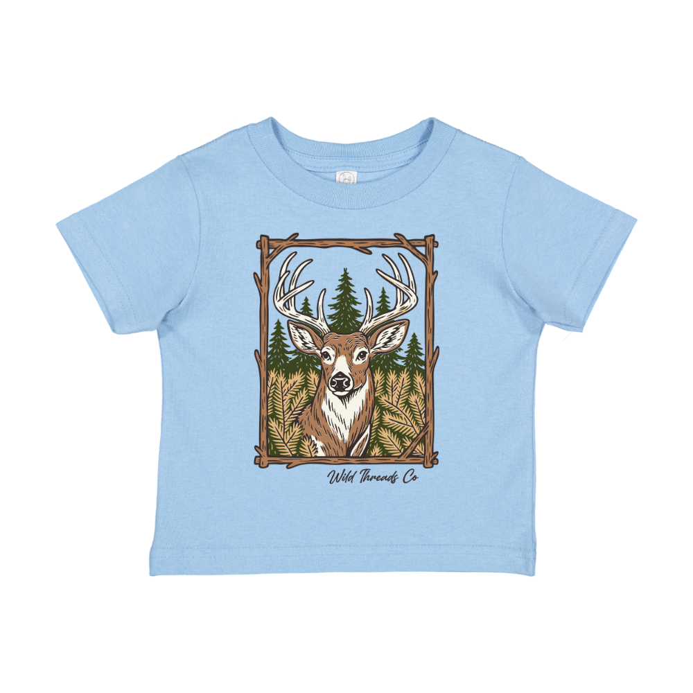 Whitetail Deer Wooden Tee - Front Design