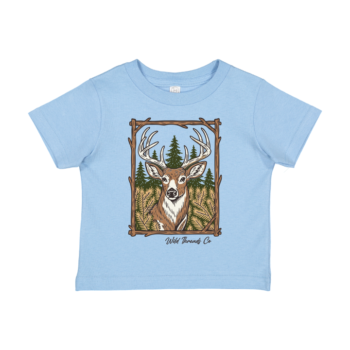 Whitetail Deer Wooden Tee - Front Design